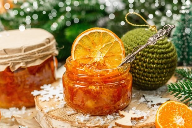 Густой апельсиновый джем с кусочками фруктов Густой апельсиновый джем с кусочками фруктов0