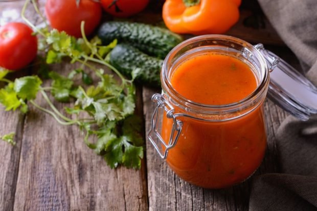 Маринованные огурцы с кетчупом на зиму0